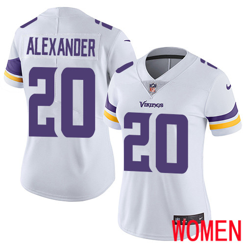 Minnesota Vikings #20 Limited Mackensie Alexander White Nike NFL Road Women Jersey Vapor Untouchable